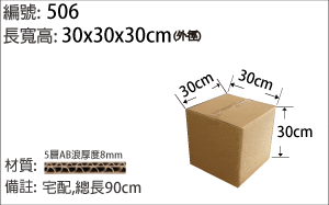 506紙箱，正方體紙箱，宅配寄或用紙箱
