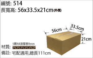 514紙箱，宅配適用，小件商品包裝